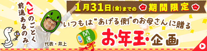 期間限定キャンペーン！【【期間限定キャンペーン】お年玉企画】