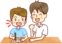 二人で勉強中